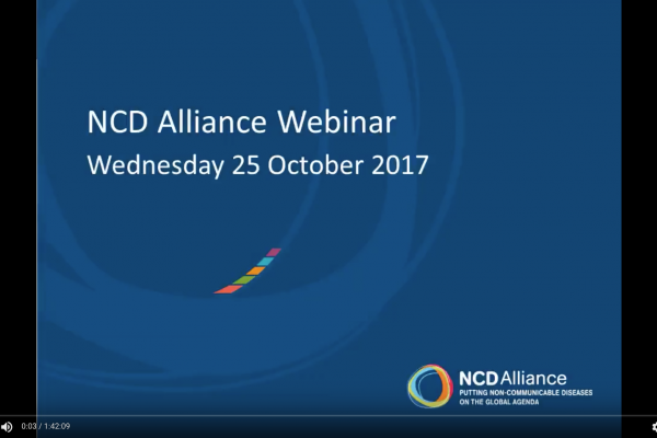 NCD Alliance Webinar, 25 October 2017